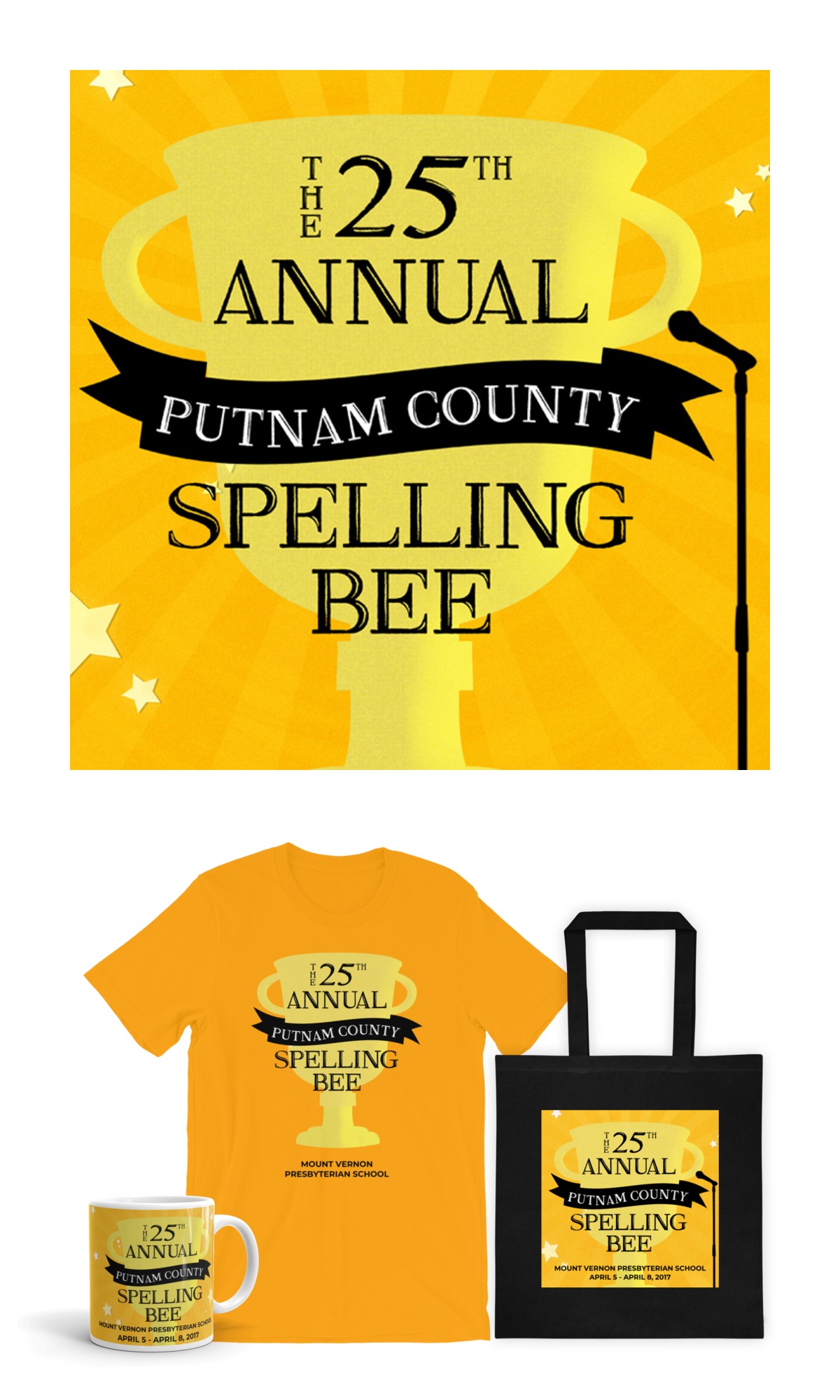 Free 25th Annual Putnam County Spelling Bee logo art - On The Stage